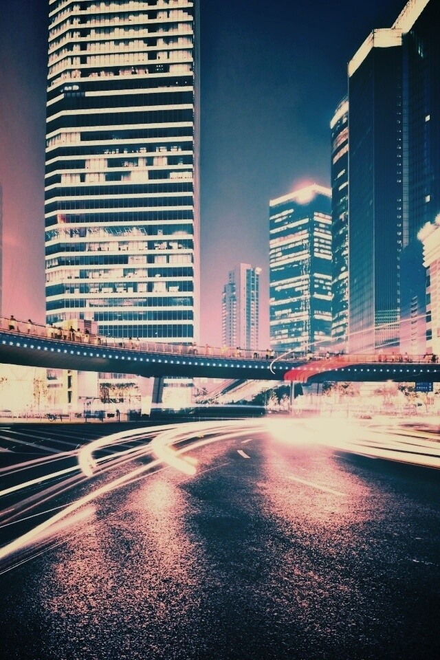 Ночной мегаполис обои