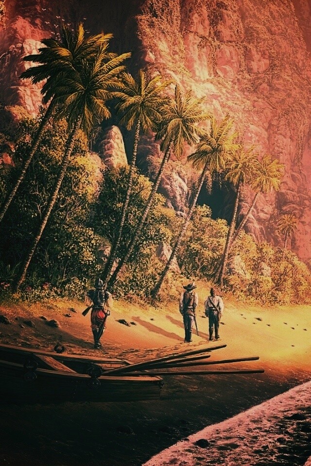 Люди на необитаемом острове обои