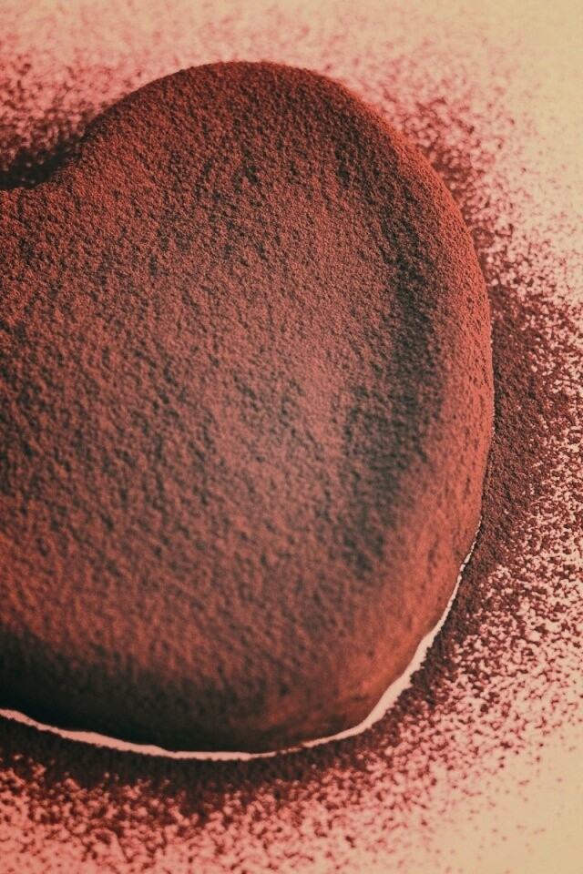 Шоколадное сердце обои