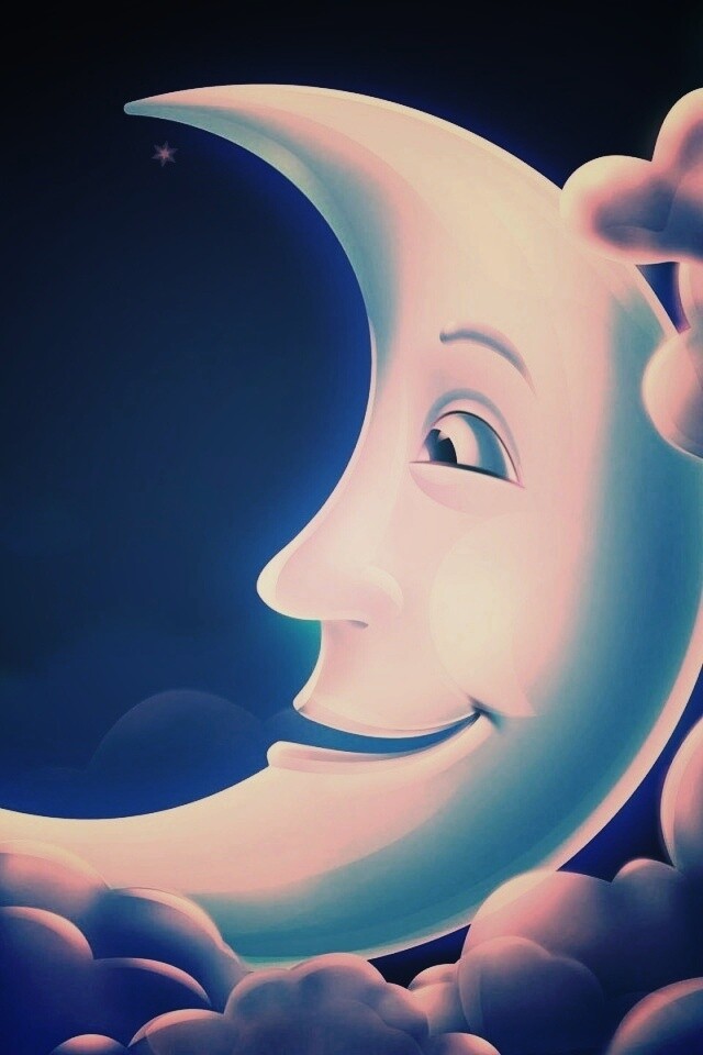 Мультяшный месяц обои