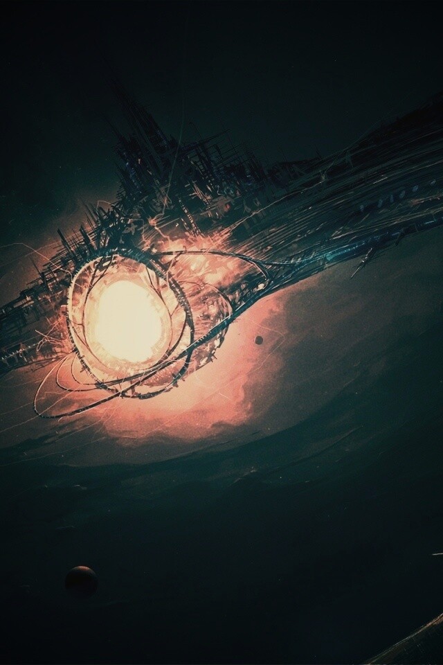 Зловещая космическая станция обои