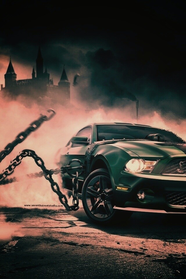 Ford Mustang рвёт цепи обои