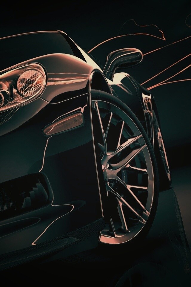 Чёрное авто обои