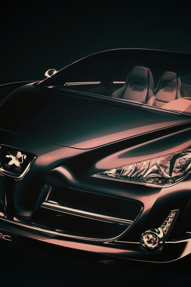 Чёрный Пежо обои