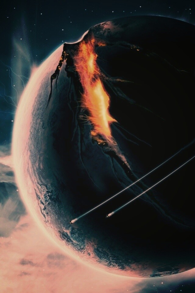 Эвакуация с гибнущей планеты обои