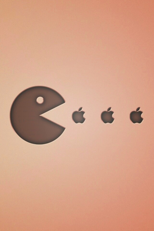 Пэкмен против Apple обои