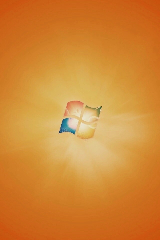 Яркий желтый логотип Windows 7 обои