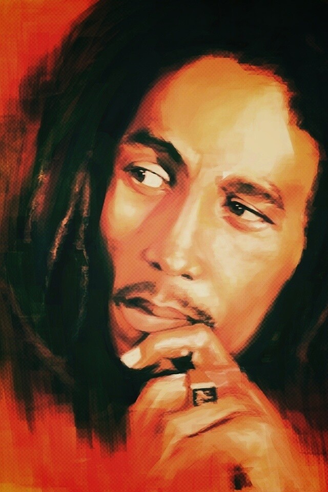 Портет Боба Марли обои