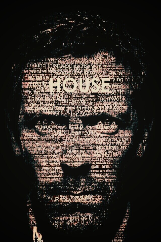 Хаус типографика обои