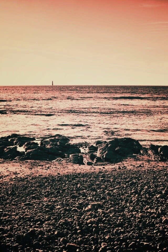 Чёрно-белое фото побережья обои