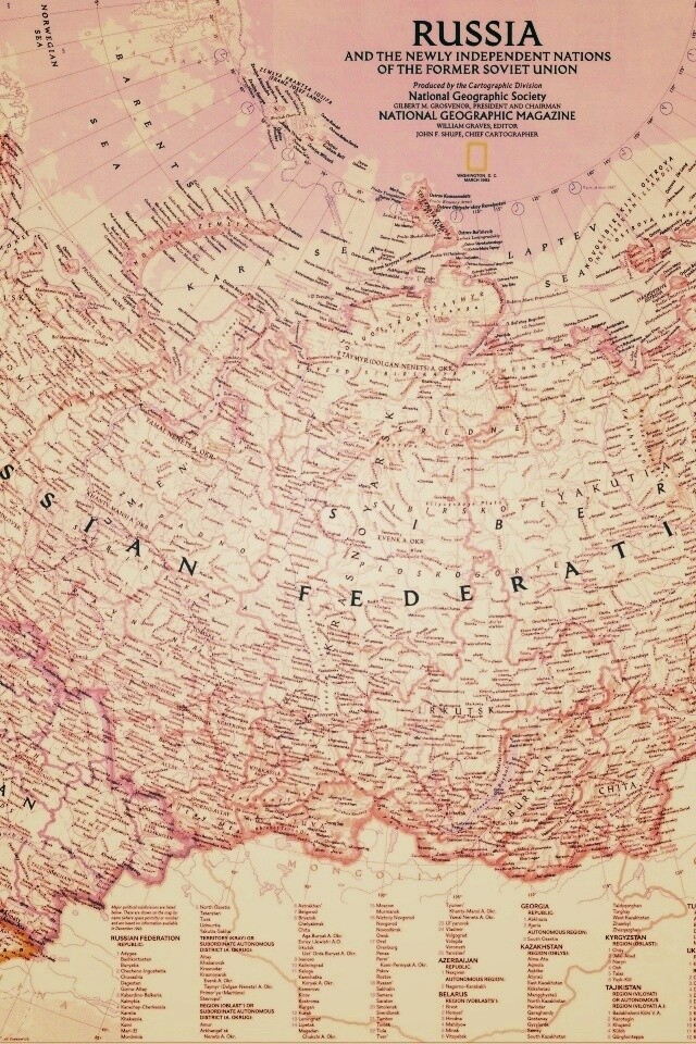 Карта России обои