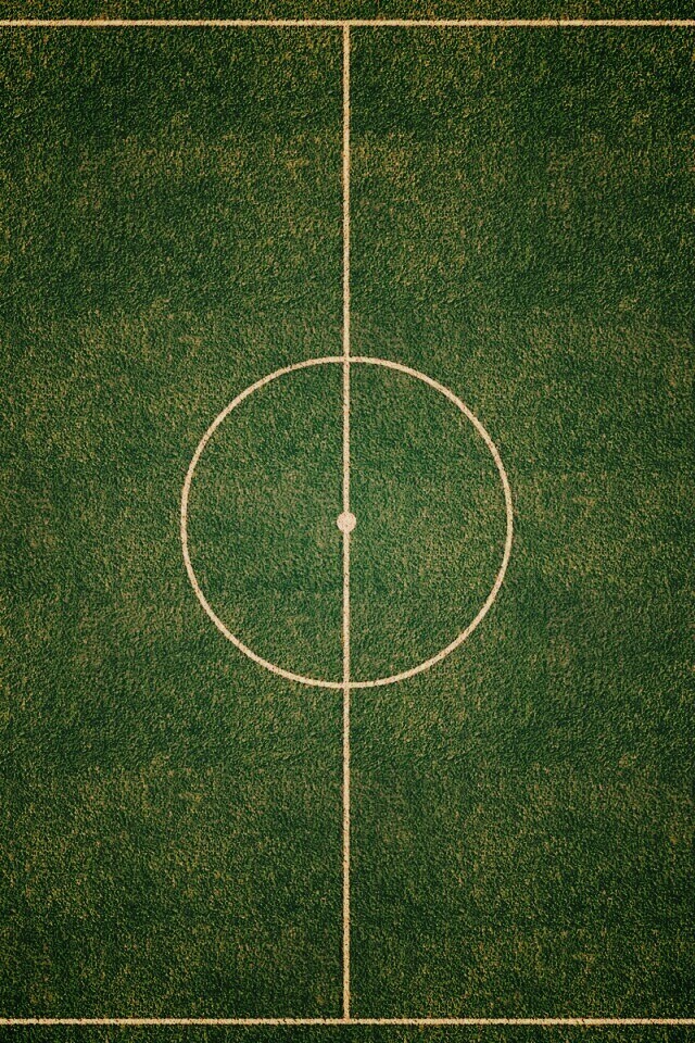 Вид на футбольное поле обои