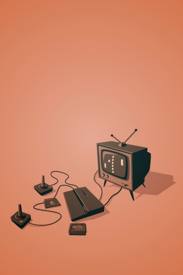 Приставка и телевизор обои