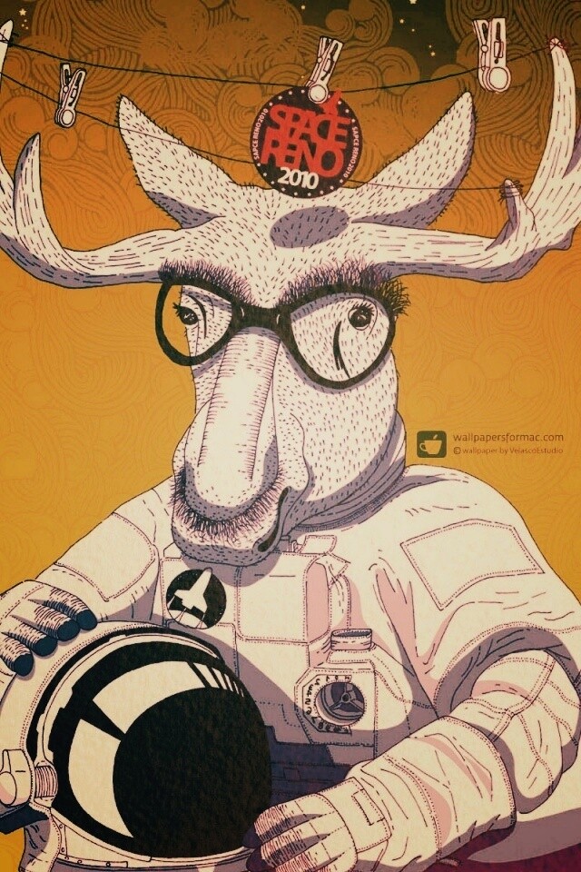 Лось в очках обои