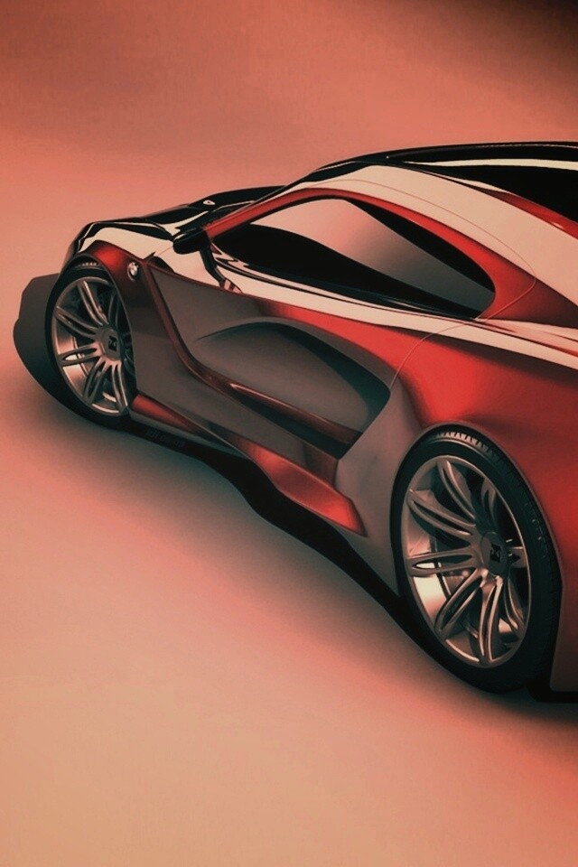Красный концепт BMW обои