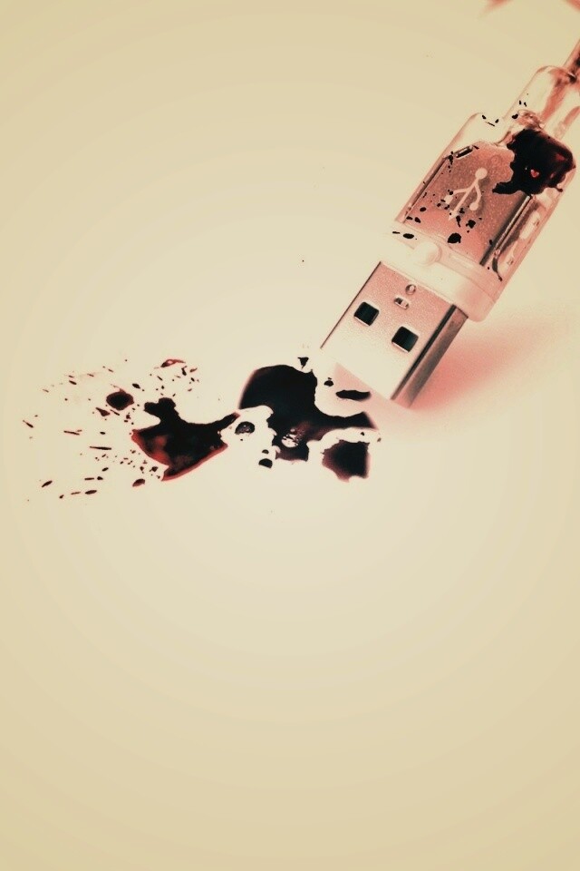 Кровавый usb обои