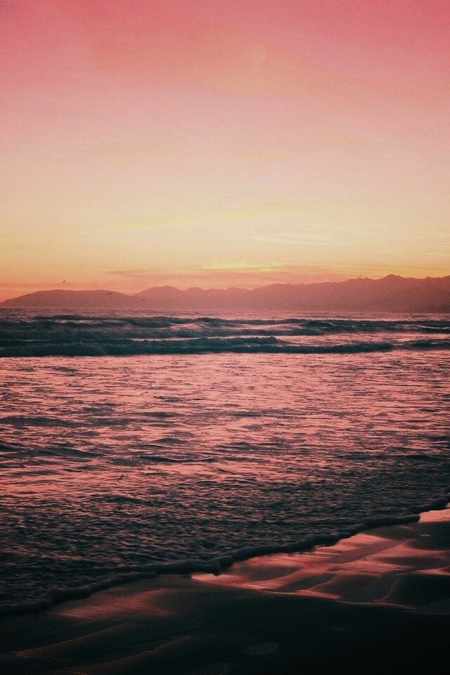 Восход на море обои