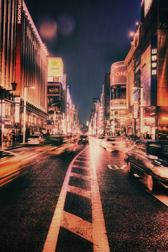 Ночное движение обои