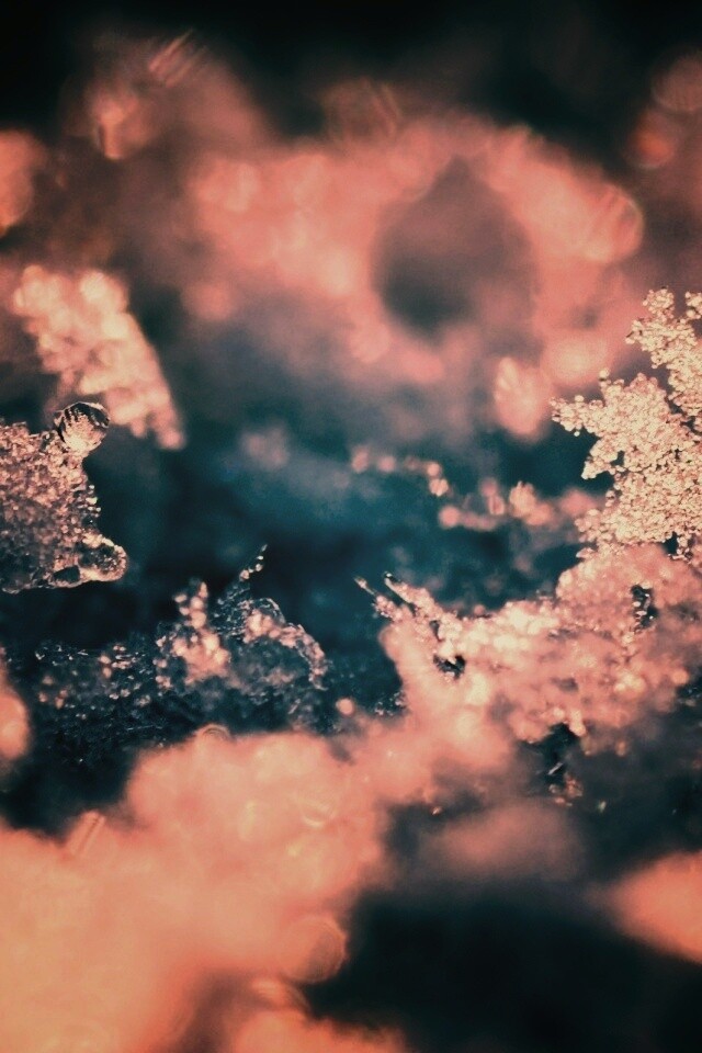 Макро фото снега обои