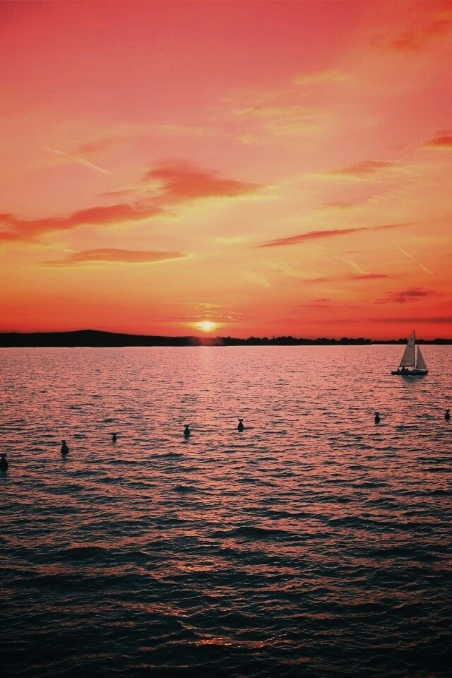 Морской закат обои