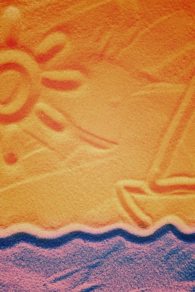 Рисунки на песке обои