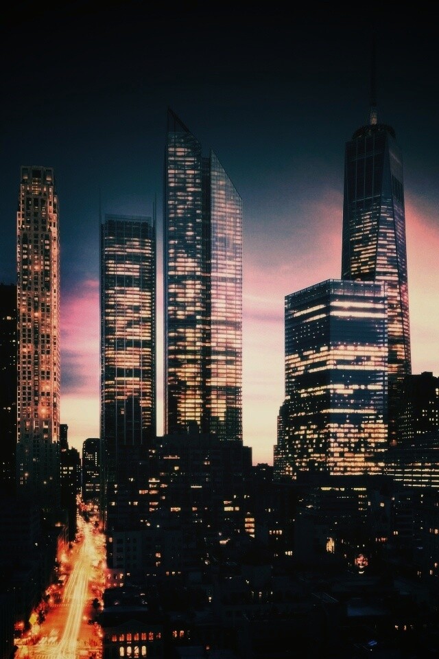 Ночной город обои