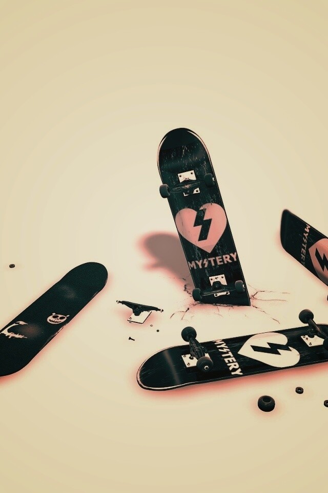 Сломанные скейты обои