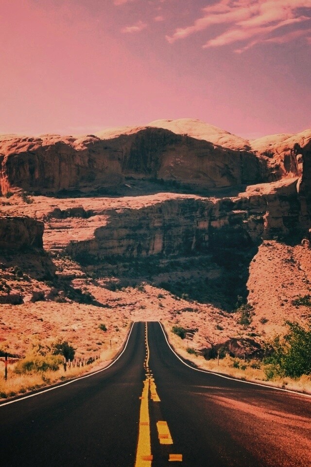 Дорога в горах обои