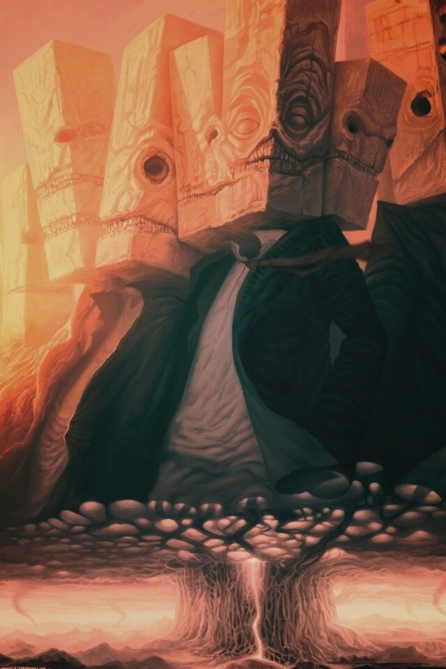 Каменные головы обои