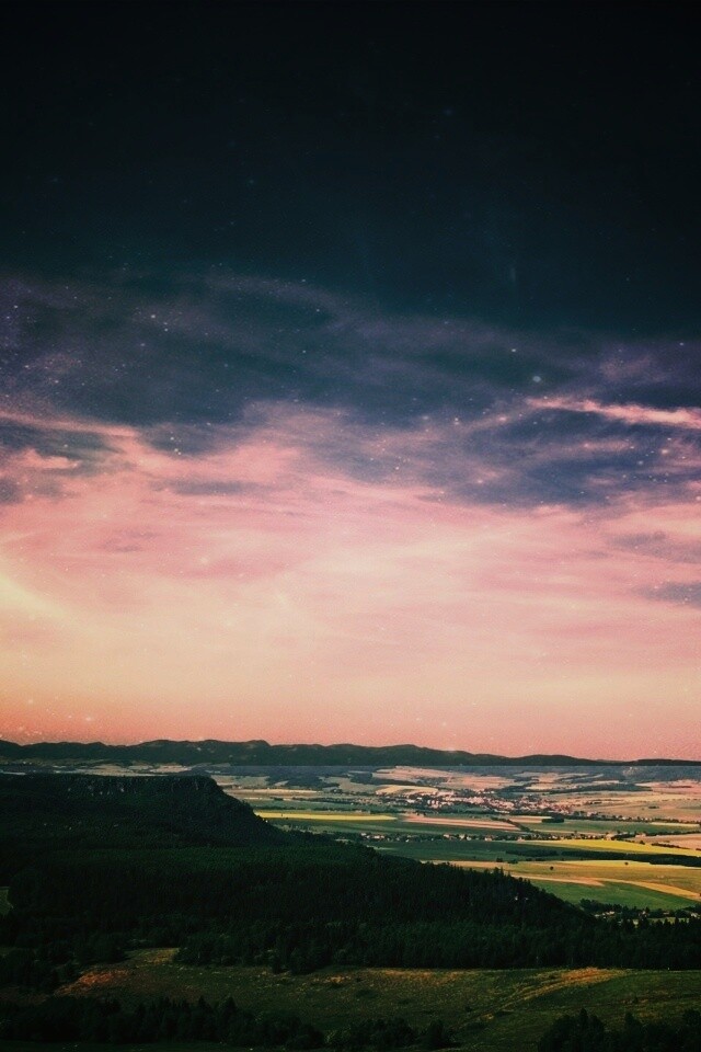 Вид на равнину обои