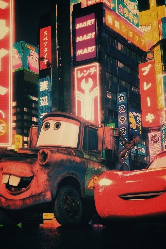 Тачки в большом городе обои