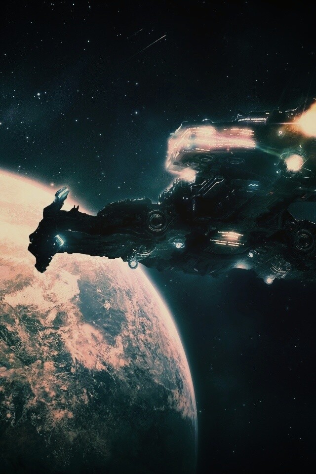 Hyperion летит к земле обои