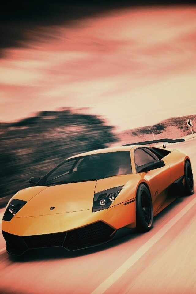 Желтая Ламборджини обои