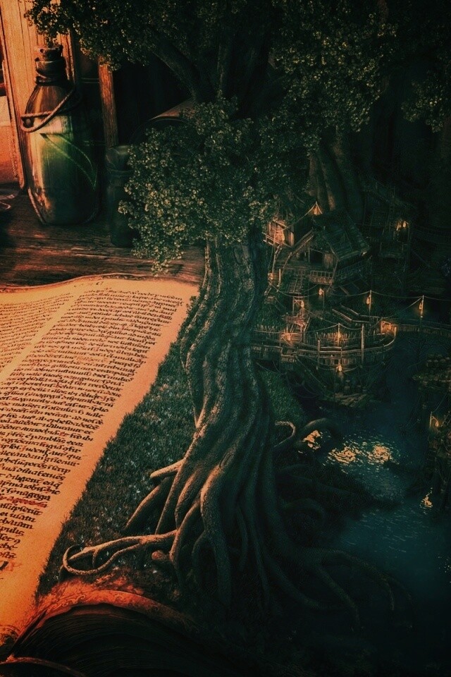 Волшебный мир на страницах книги обои