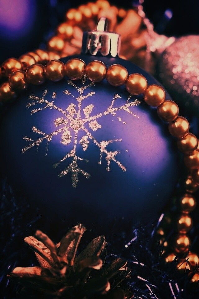 Новогодние украшения для елки обои