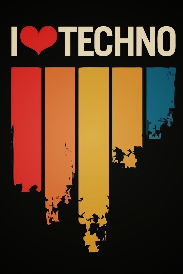 Я люблю техно обои