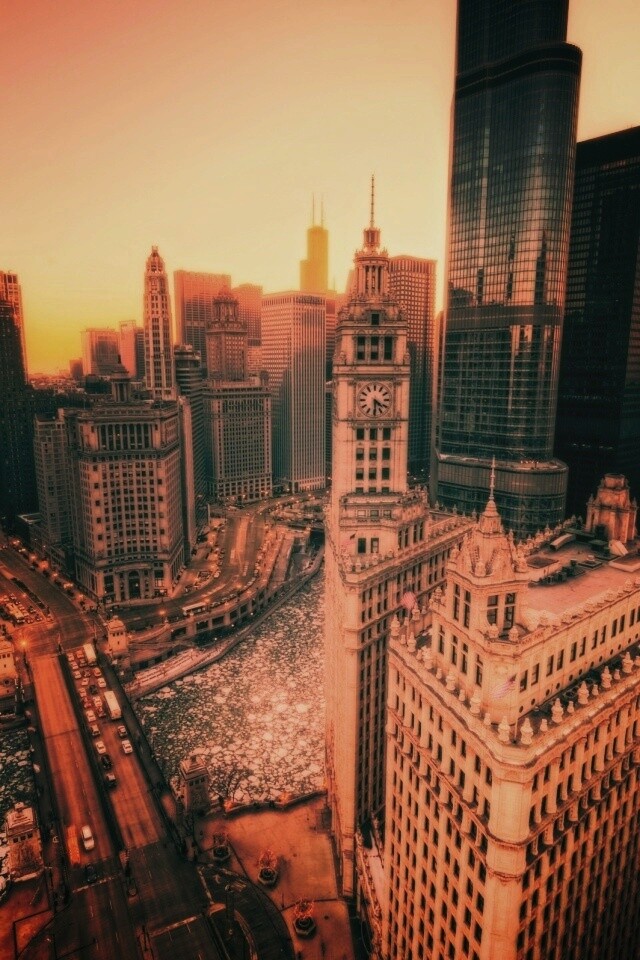 Вид на город обои