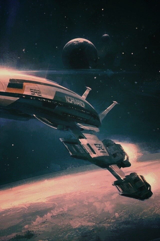 Корабль Normandy обои