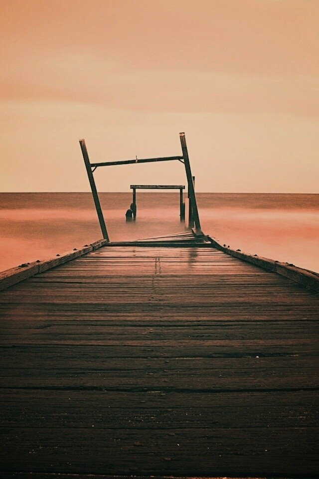 Мостки до горизонта обои