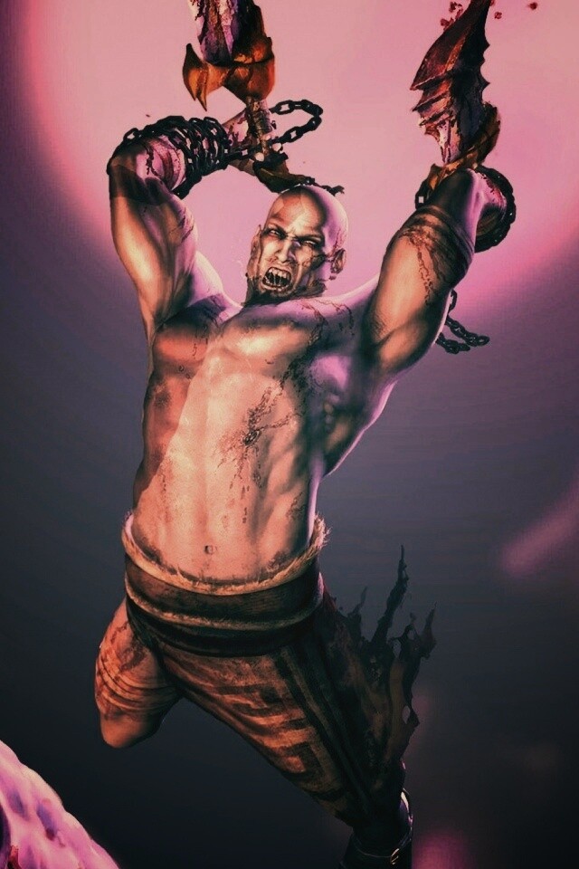 Кратос против монстра обои