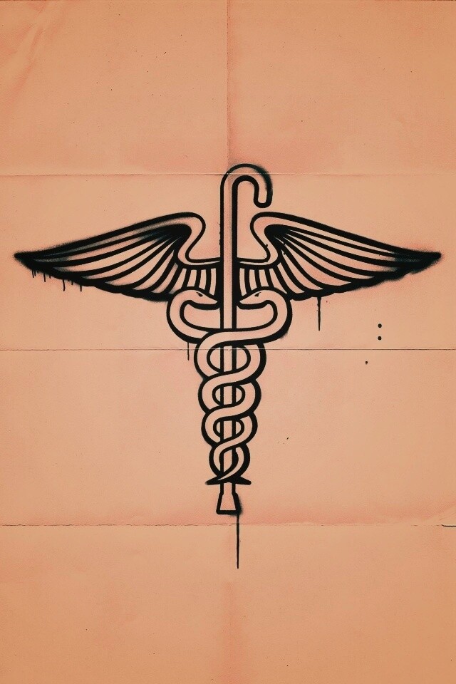 Змеи на трости — граффити обои