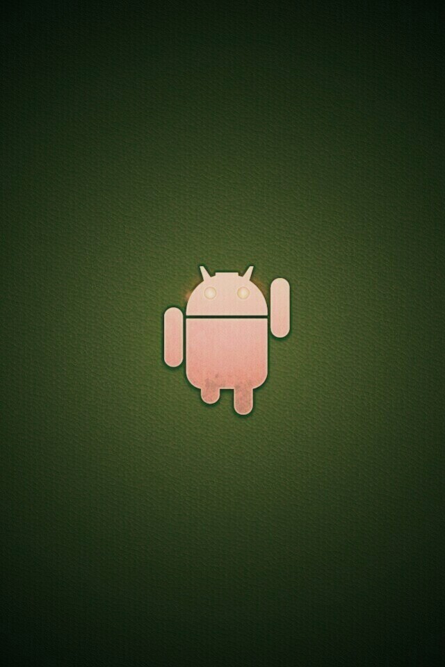 Логотип Android на зеленом фоне обои