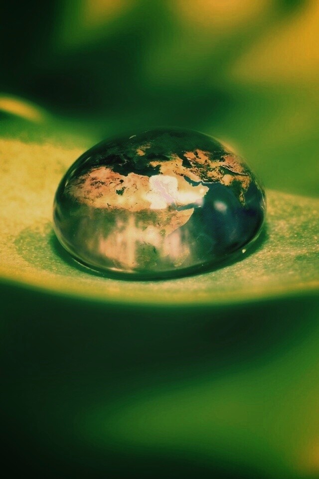 Целый мир в капле воды обои