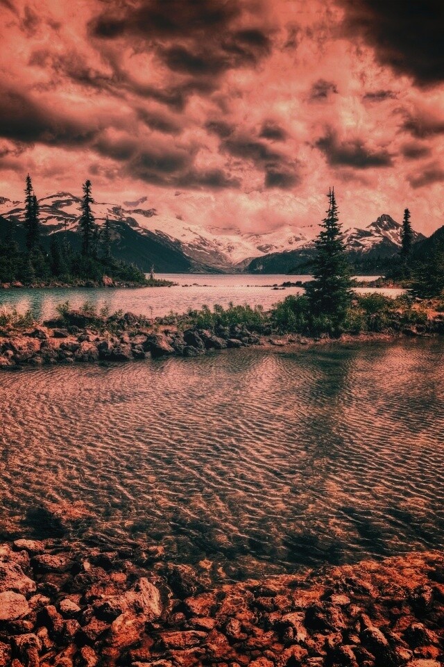 Горная река обои