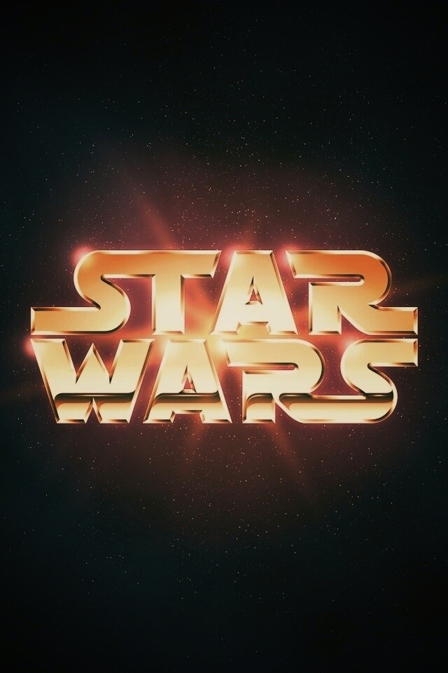 Золотой логотип Star Wars обои