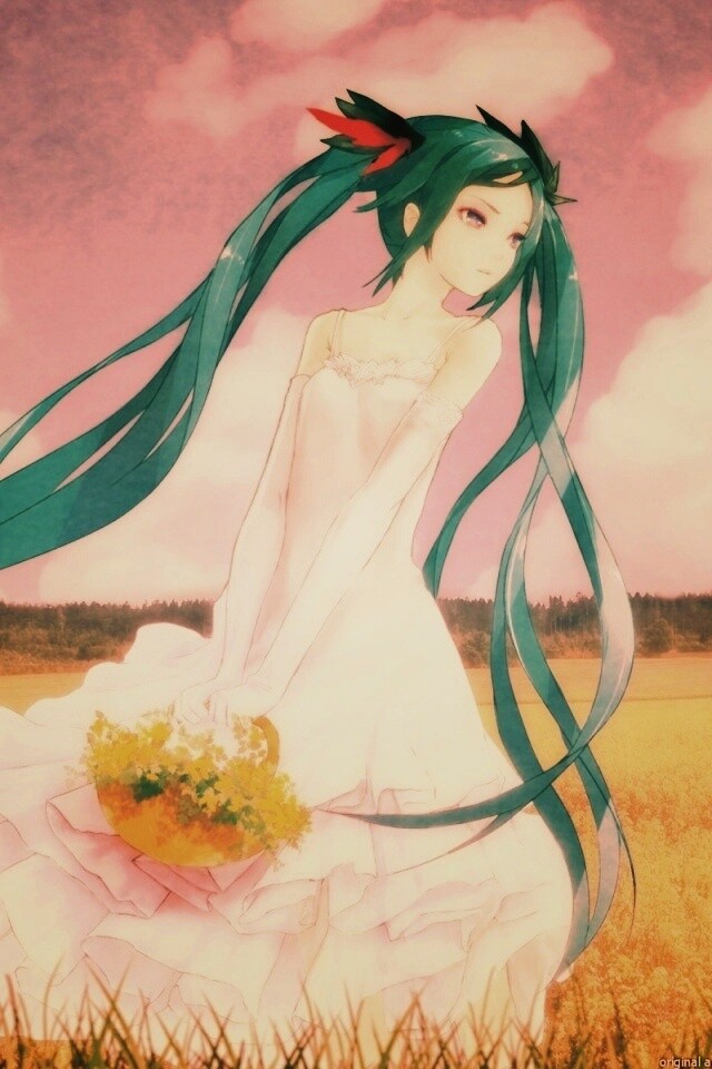 Хатсуне в поле обои