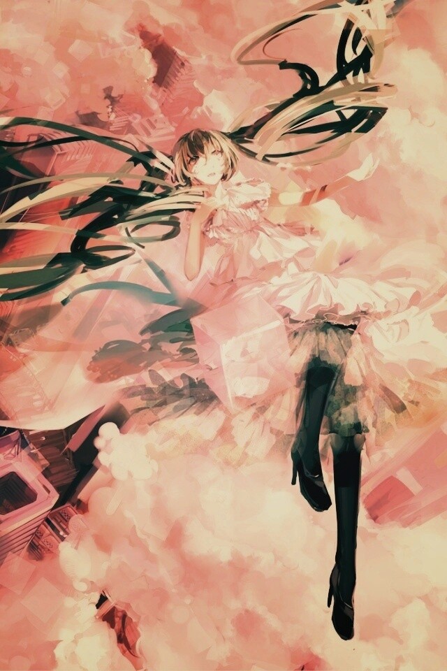 Hatsune Miku в небе обои