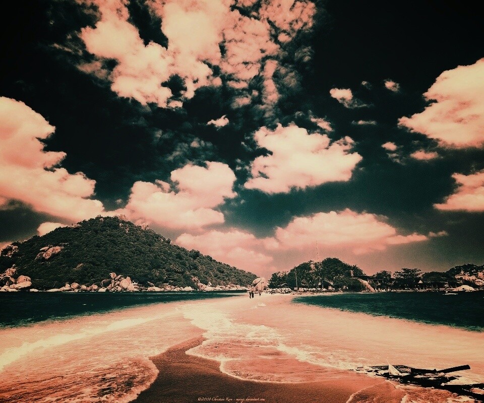 Двойное море обои