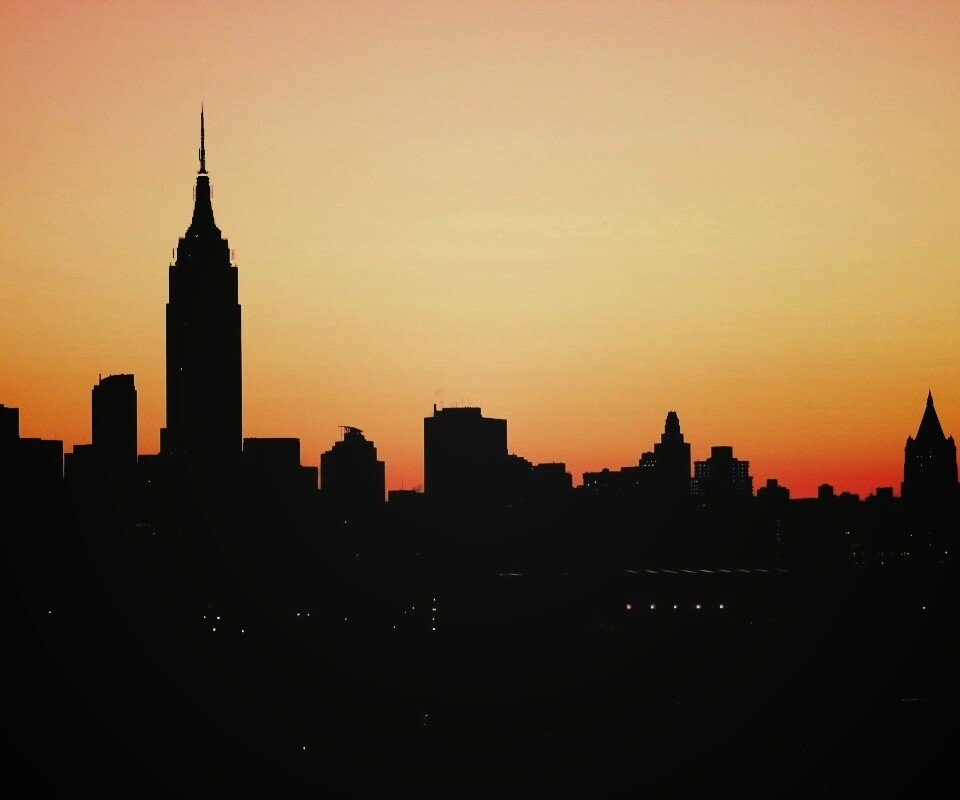 Утренний город обои