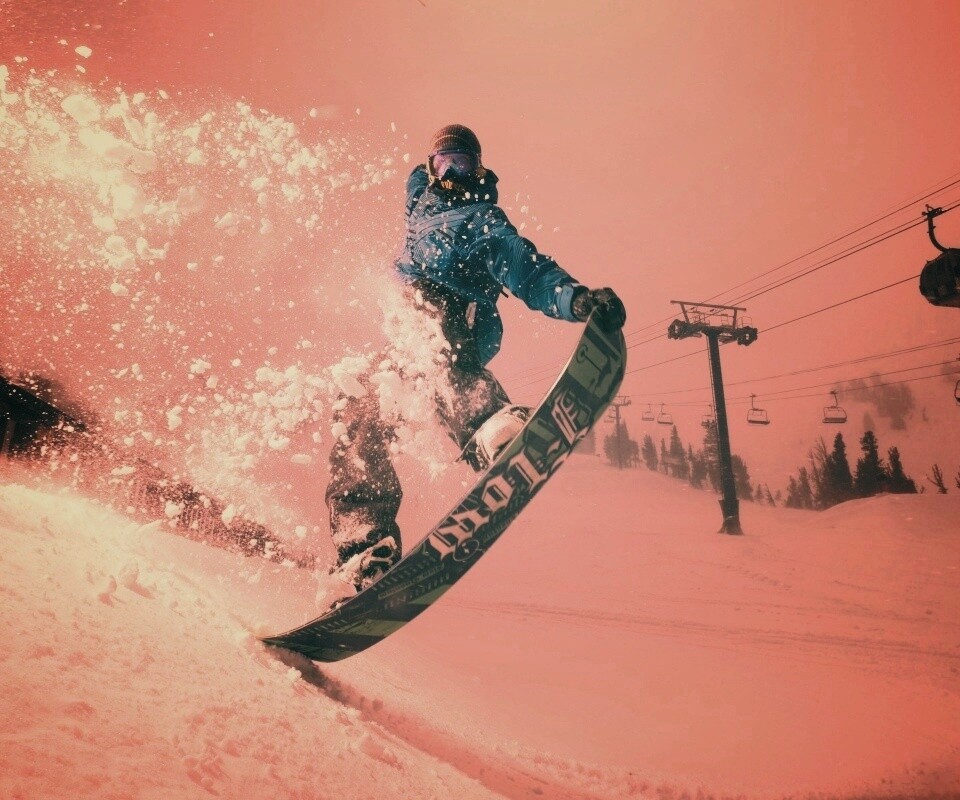 Сноубордист обои